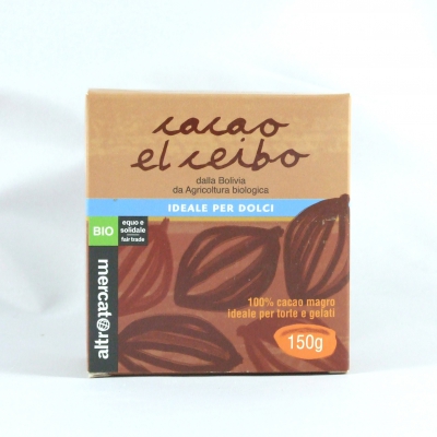 El Ceibo.cacao magro polvere-150gr BIO