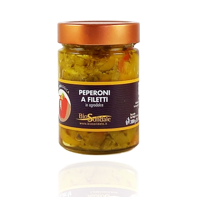 PEPERONI A FILETTI IN OLIO EVO 300 gr